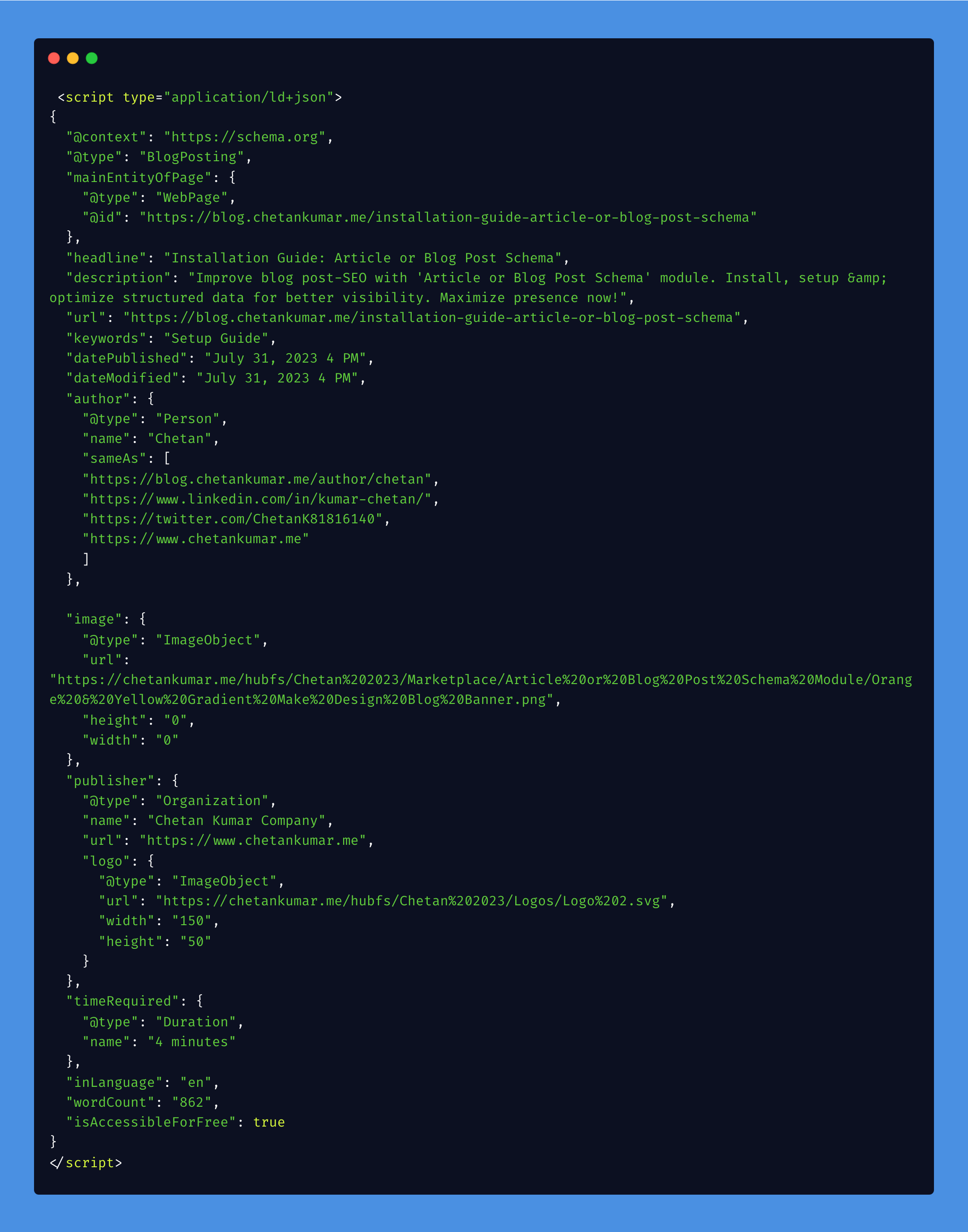 Source code showcase